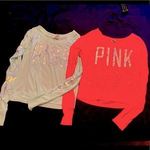 ❤️❤️ Rare VS PINK Holographic Bling Shirt Bundle